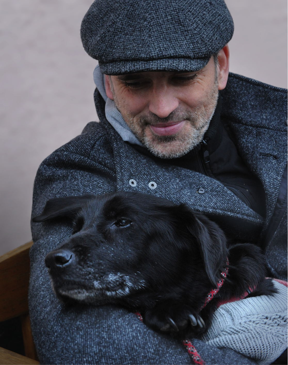 mann mit hund gross